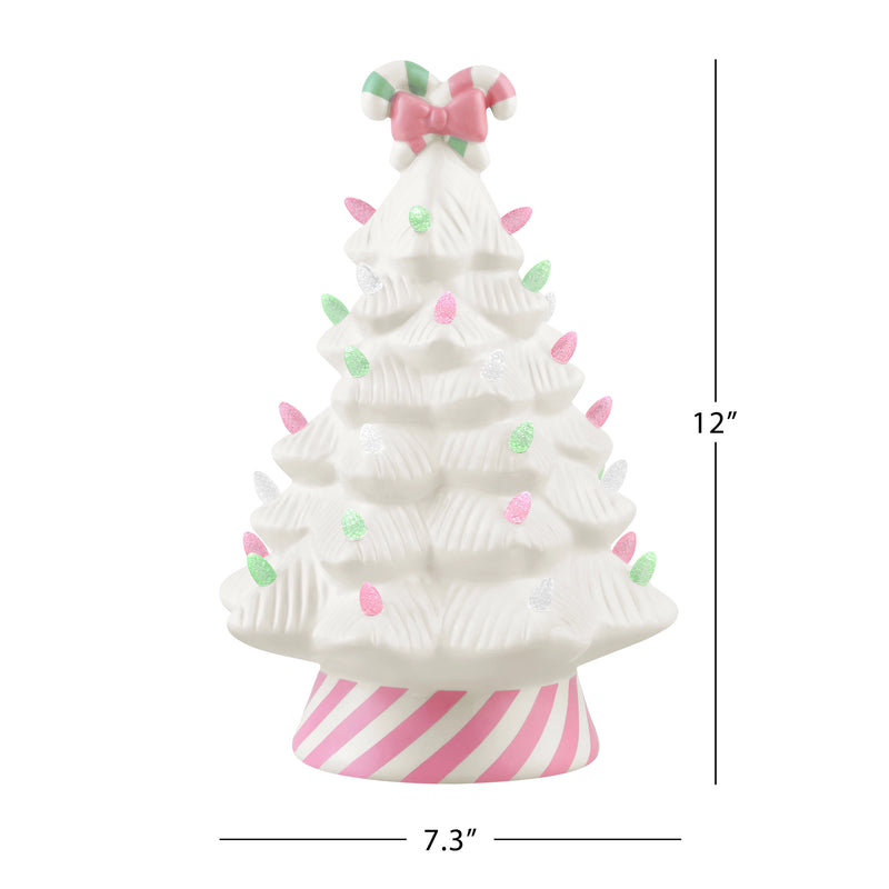 12" Nostalgic Tree - Pink Candy Cane