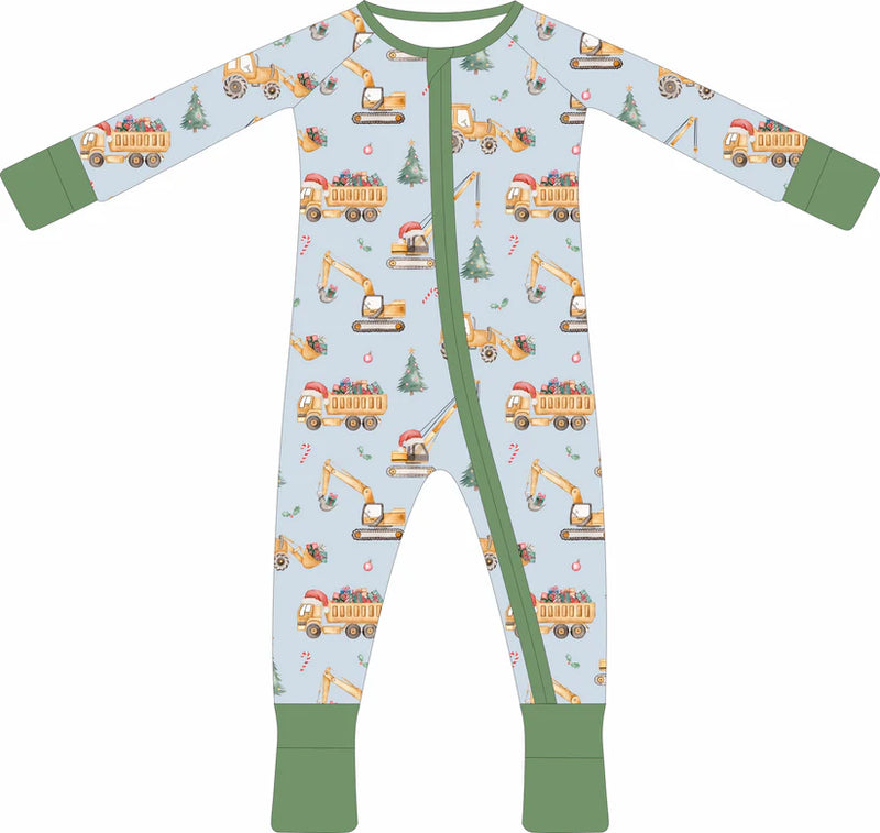 Building Holiday Cheer Zip Pajama