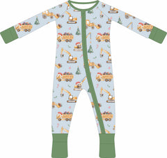 Building Holiday Cheer Zip Pajama