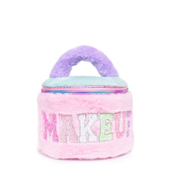 Colorblock Plush Makeup Bag