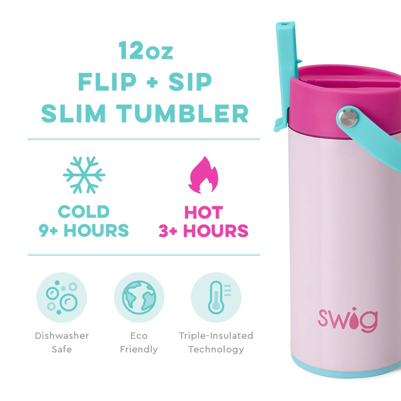 Cotton Candy Flip + Sip Slim Tumbler
