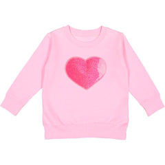 Heart Sequin Patch Sweatshirt