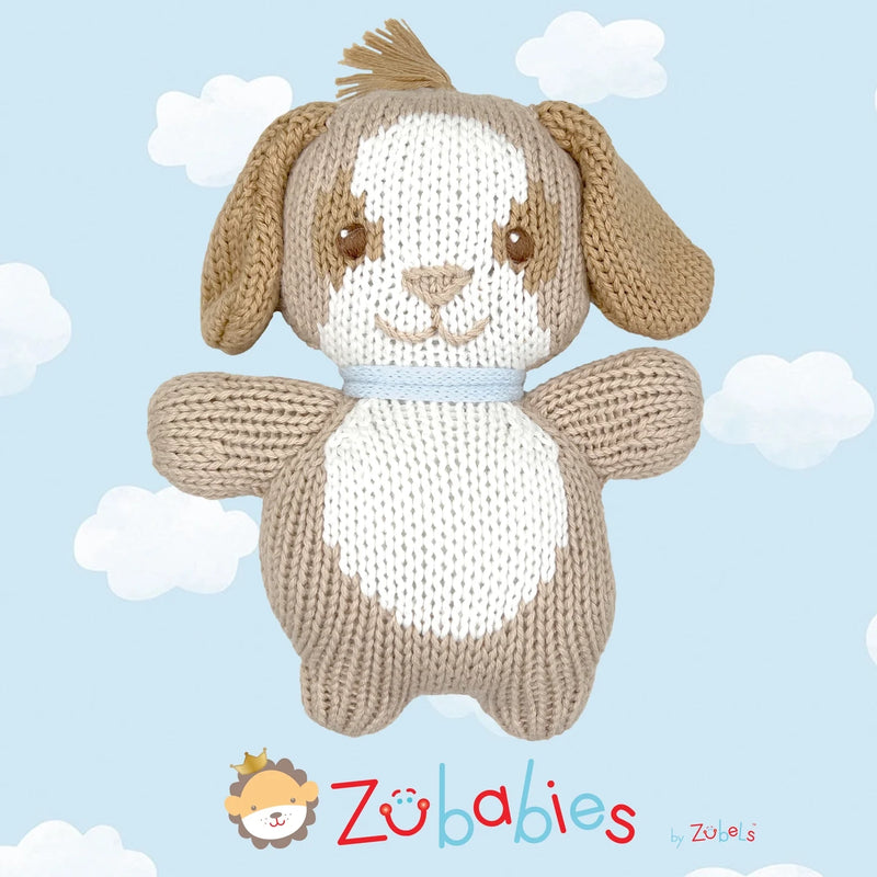 Dog Zubaby Knit Rattle - Blue