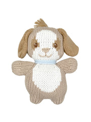 Dog Zubaby Knit Rattle - Blue