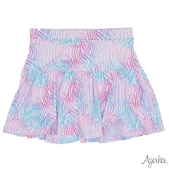 Watercolor Zebra Gathered Skort