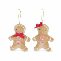 Gingerbread Couple Ornament Set