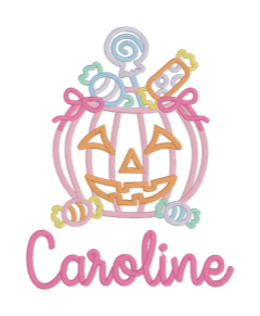 Personalized Halloween Girl's SS Ruffle Tee - White