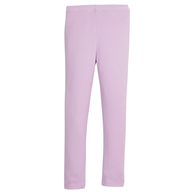 girls Light purple leggings on a white background