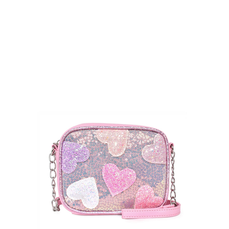 Glitter Heart Crossbody Purse