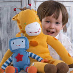 Joshua the Giraffe Knit Rattle