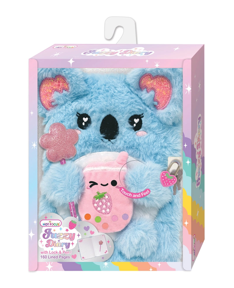 Koala Fuzzy Diary w/ Lock & Keys
