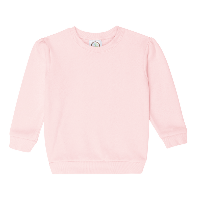 Puff Sleeve Sweatshirt - Light Pink