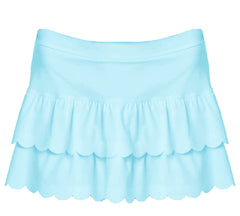 Scalloped Skort - Light Blue