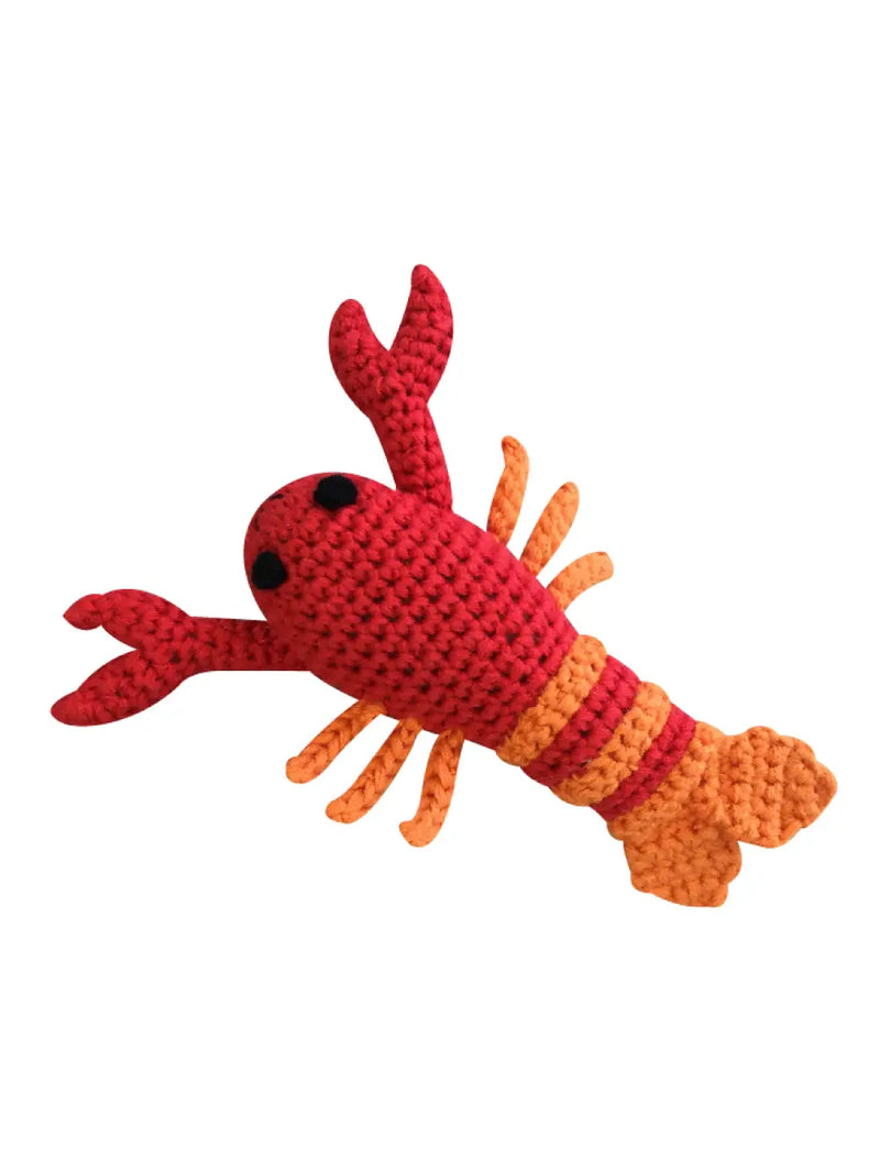 Lobster Hand Crochet Rattle