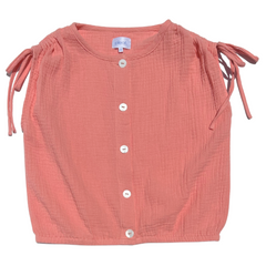 Maggie Top - Coral Gauze