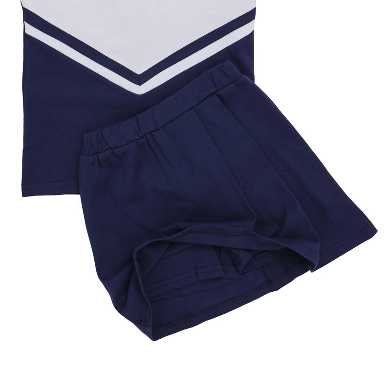 Cheer Uniform Skort Set - Navy/White
