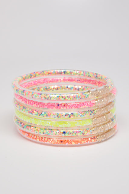 Neon Confetti Waterproof Bracelets