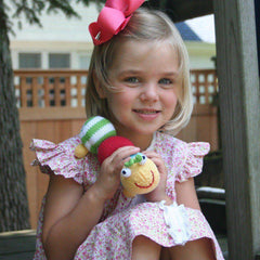 Nibbles the Caterpillar Knit Rattle