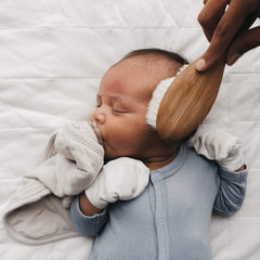 Lovey w/ Wooden Teething Ring - Oat