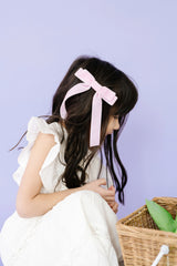 Pink Velvet Long Tail Bow