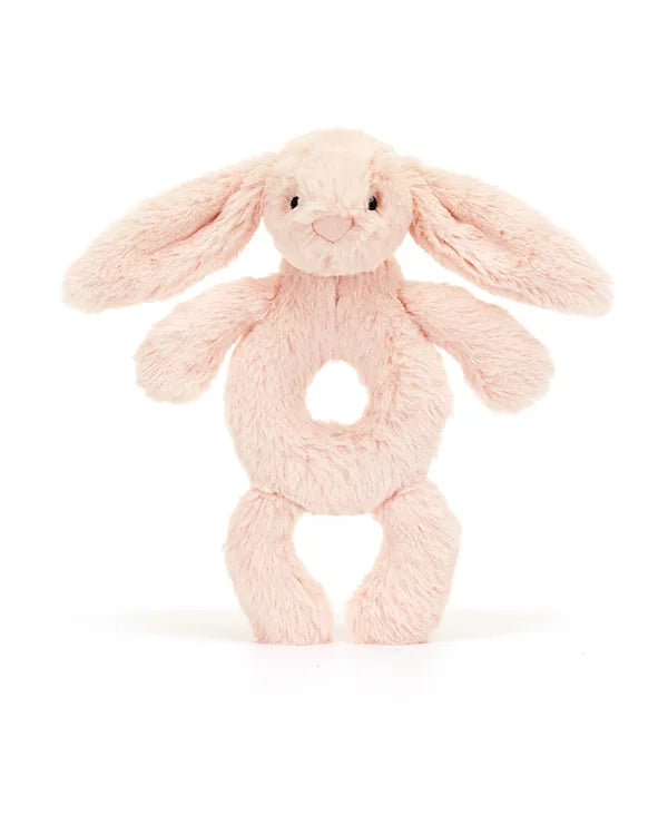 Bashful Pink Bunny Ring Rattle