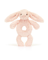 Bashful Pink Bunny Ring Rattle