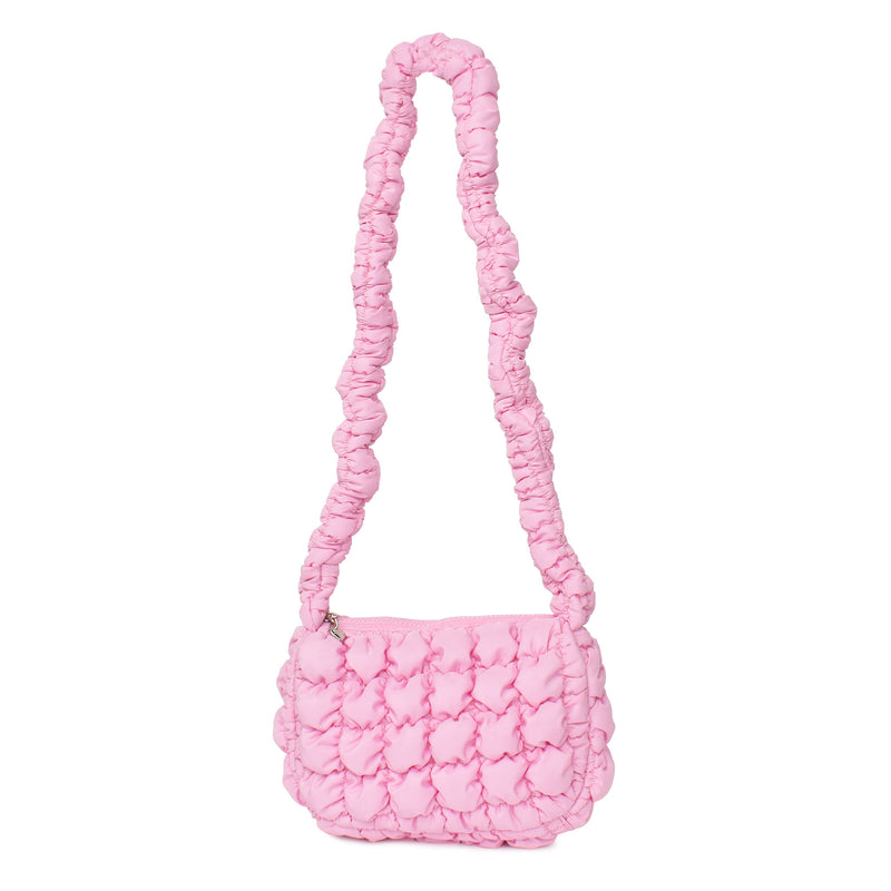 Quilted Scrunchies Mini Sling Bag - Pink