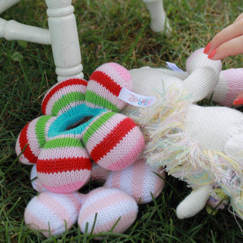 Pink Star Knit Rattle