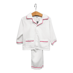 White w/ Red Trim Pajamas