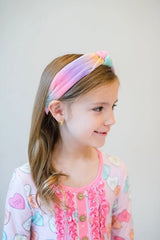 Rainbow Pleated Ombre Knot Headband