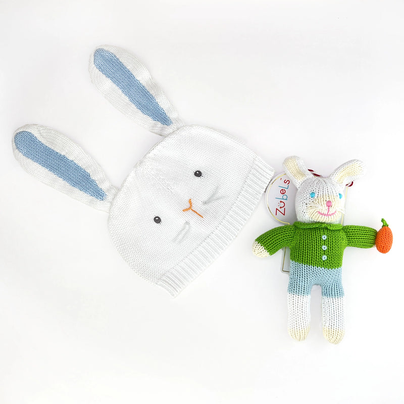 Collin Knit Bunny Rattle