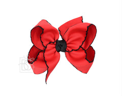 Large Crochet Edge Ribbon Bow - more colors