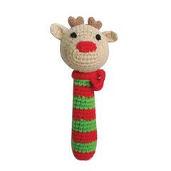 Reindeer Crochet Stick Rattle