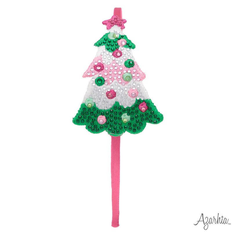 Christmas Tree Rhinestone Patch Headband
