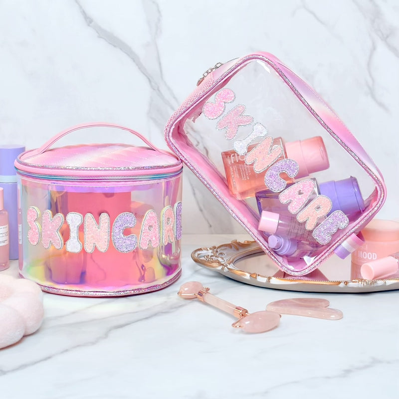 Round Skincare Glam Bag