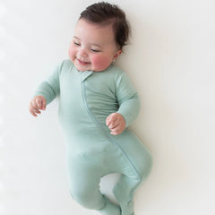 Zippered Footie - Sage