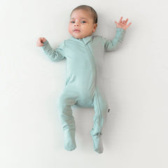 Zippered Footie - Sage