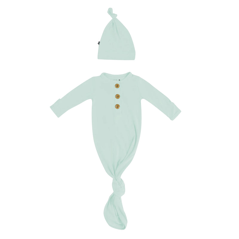 Knotted Gown Set - Sage