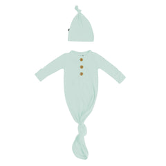 Knotted Gown Set - Sage