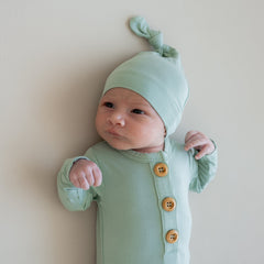 Knotted Gown Set - Sage