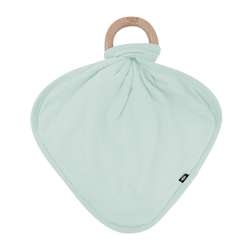 Lovey w/ Wooden Teething Ring - Sage