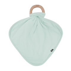 Lovey w/ Wooden Teething Ring - Sage