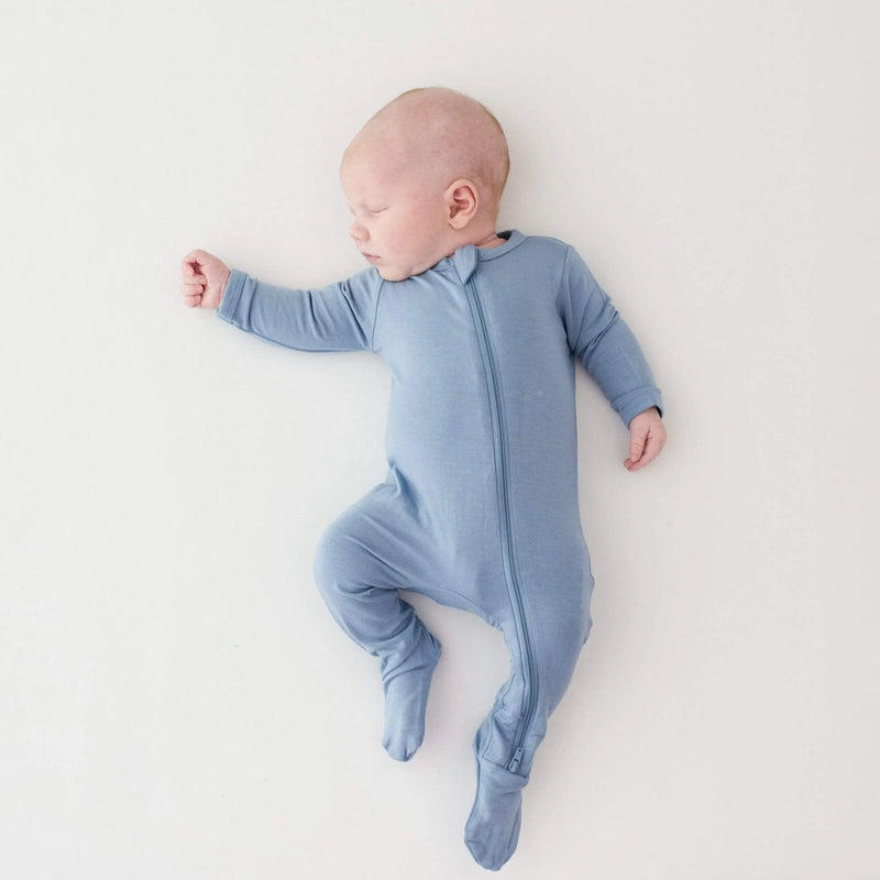 Zippered Footie - Slate