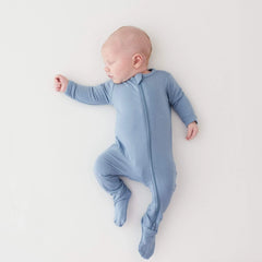 Zippered Footie - Slate