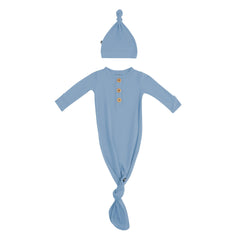 Knotted Gown Set - Slate