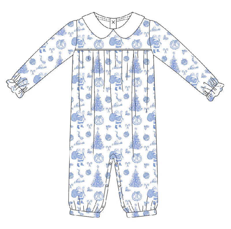 Christmas Toile Romper