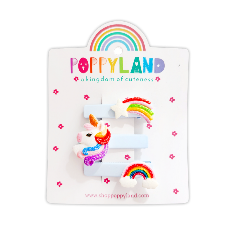 Unicorn Rainbow Hair Pins