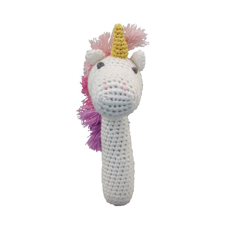 Unicorn Crochet Stick Rattle