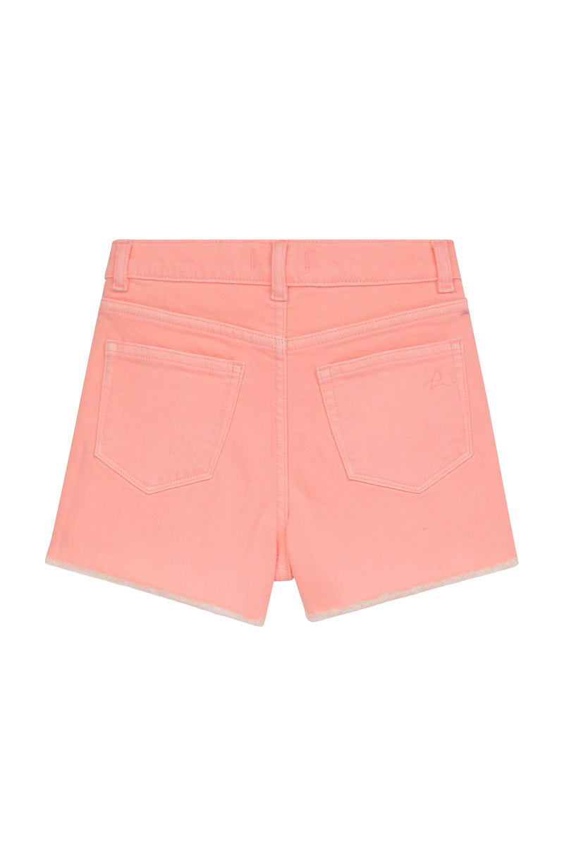 High Rise Cut Off Shorts - Pink