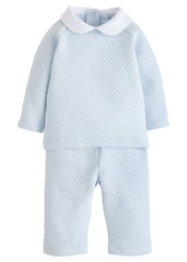 Quilted Pant Set - Blue